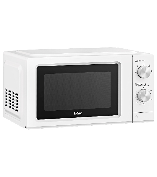 Микроволновая печь BBK 20MWS-731M/W белый, 20 л, 700 Вт, переключатели — поворотный механизм