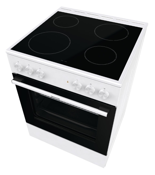 Плита электрическая Gorenje GEC6A11WG белый, конфорок 4 шт, духовка 65 л, 60 см x 85 см x 60 см