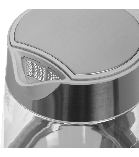 Чайник электрический Haier HK-500 1.7л. 2200Вт серый/белый корпус: стекло/пластик (TD0029955RU)