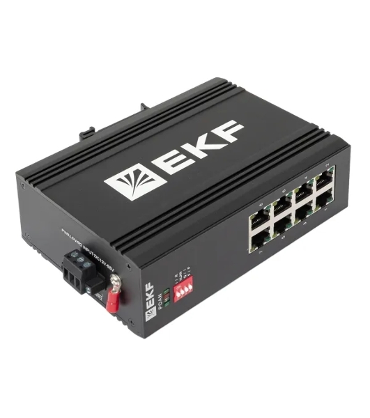 Коммутатор EKF TSX-U-8GTP, 8×1 Гбит/с PoE, неуправляемый