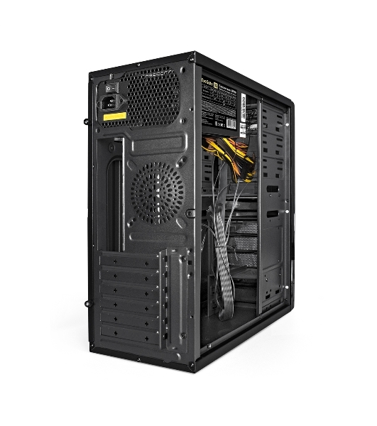 Компьютерный корпус Miditower ExeGate XP-329S-UNS400 (ATX, БП UNS400 с вент. 12см, 2*USB, аудио, черный)