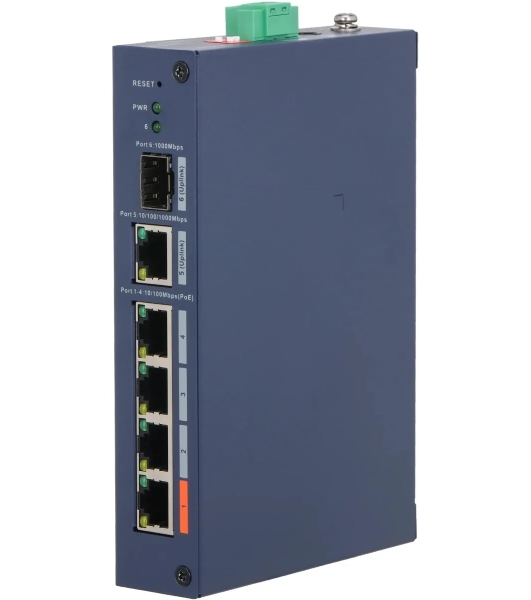 Коммутатор Dahua DH-CHS4106-4ET-60, 1×1 Гбит/с, управляемый