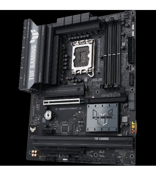 Материнская плата ASUS TUF GAMING B860-PLUS WIFI, LGA 1851, Intel B860, 4xDDR5, 4xSATA, 3xM.2, 1xPCIe 5.0 x16, 1xPCIe 4.0 x16, 1xDP, 1xHDMI, 1x 2.5Gb LAN, 1xUSB 20Gbps, 2xUSB 10Gbps, 3xUSB 5Gbps, 2xUSB 2.0, 5x3.5 мм, 7.1, ATX