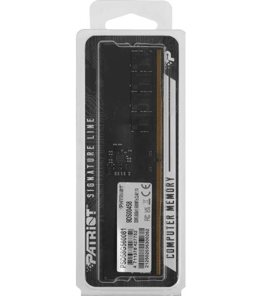 Оперативная память Patriot Signature, DDR5, 8GB (1x8 GB), 5600 MHz, CL46, DIMM