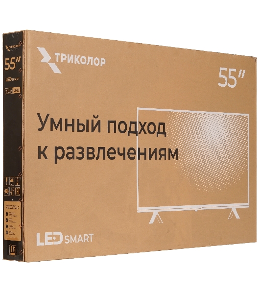 Телевизор Триколор 55' H55UC2 черный DLED UHD 4K 60Hz Smart TV