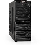 Компьютерный корпус Miditower ExeGate XP-329S-UNS400 (ATX, БП UNS400 с вент. 12см, 2*USB, аудио, черный), фото 1