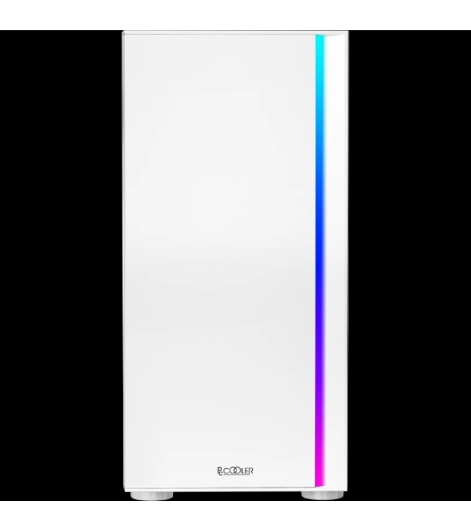 Компьютерный корпус без блока питания PCCooler LM300 ARGb WH, Tempered Glass Mid Tower, белый, ABS, TG, SPCC, 1x120мм ARGb mATX, ITX 170/330/mm 2x2.5', 2x3.5', 5xPCI 1xUSB-A 3.0, 2xUSB-A 2.0 375x205x427mm