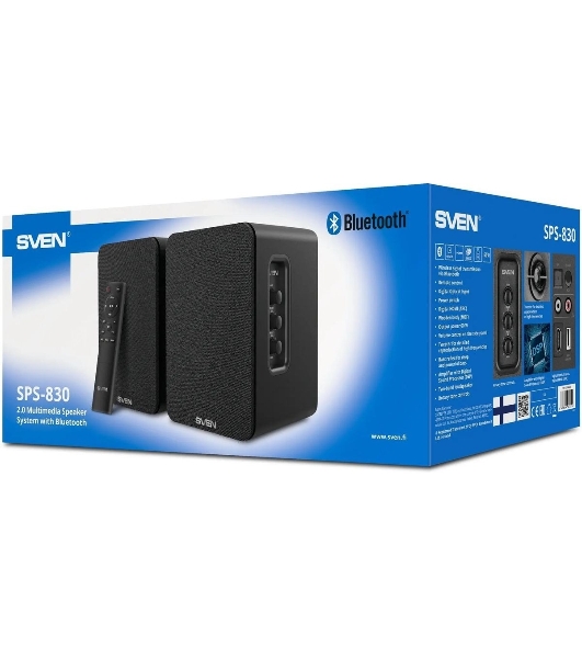 Акустическая система SVEN АС SPS-830 2.0 черный 60Вт BT