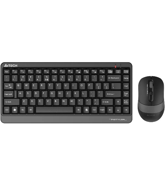 Комплект клавиатура+мышь A4Tech FStyler FG1110 беспроводной, USB, 2000 DPI, чёрный/серый