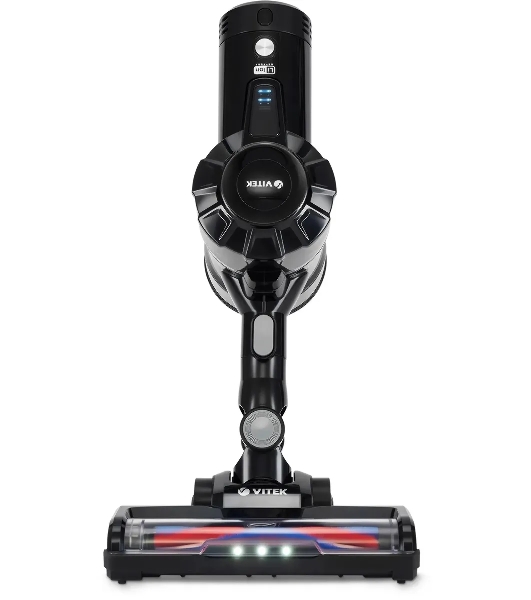 Пылесос вертикальный Vitek Starlight VT-8143 черный/серебристый, питание от аккумулятора, 35 Вт, уборка сухая, пылесборник 0.6 л, работа от АКБ max 30 мин