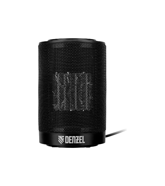 Тепловентилятор керамический Denzel DTFC-1200S, черный, 600/1200 Вт, 12 м2, 3 режима, термостат
