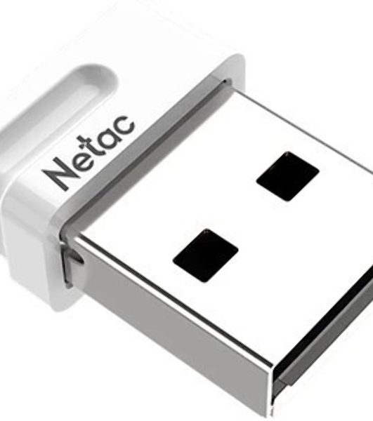 Флешка USB Netac U116 mini (NT03U116N-064G-32WH), 64Gb, USB 3.2, R/W 90/30, белый