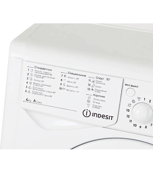 Стиральная машина Indesit IWUD 4105 белый, загрузка фронтальная 4 кг, 1000 об/мин., класс: А