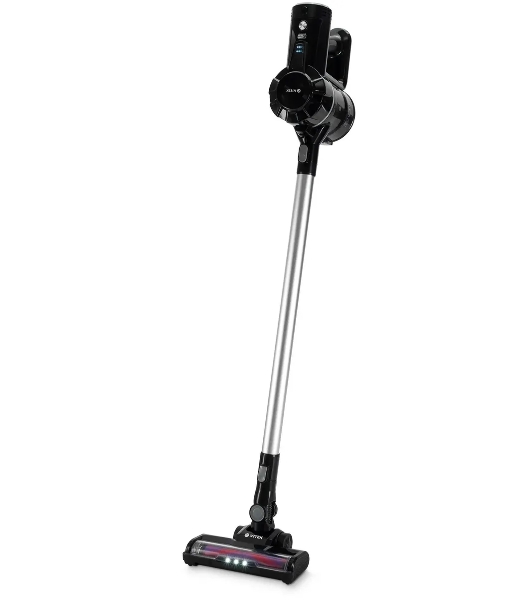Пылесос вертикальный Vitek Starlight VT-8143 черный/серебристый, питание от аккумулятора, 35 Вт, уборка сухая, пылесборник 0.6 л, работа от АКБ max 30 мин