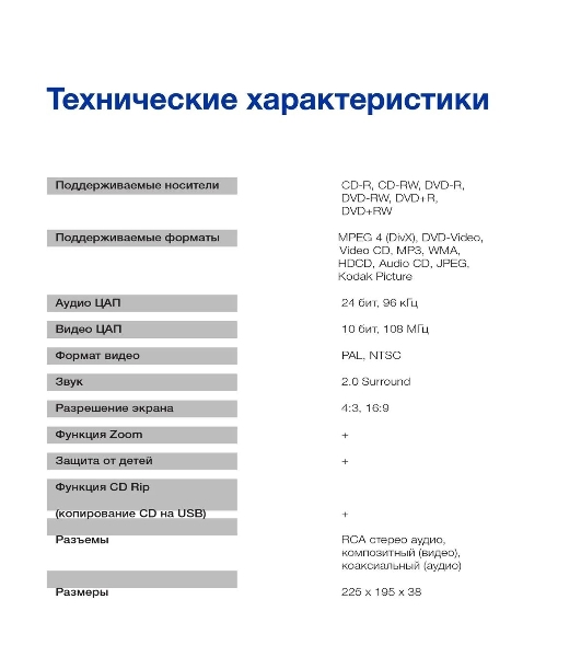 Плеер DVD Hyundai H-DVD200 черный Караоке ПДУ