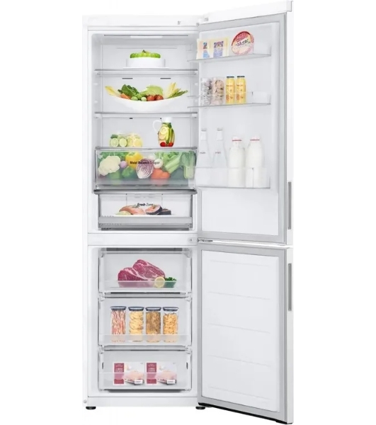 Холодильник LG GC-B459AQQW белый двухкамерный 234/110л морозилка снизу, No Frost