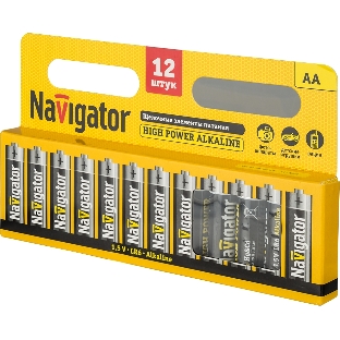 Элемент питания алкалиновый Navigator AA/LR6 NBT-NE-LR6-BP12 (блист.12шт)