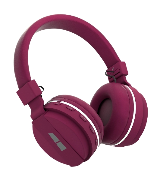 Беспроводные наушники MORE CHOICE HW15 вишневый, накладные, Bluetooth, до 6 ч