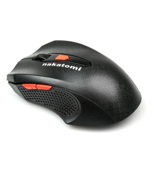 Мышь беспроводная Nakatomi MRON-07U черный, 1600 dpi, радиоканал, USB, кнопки - 5