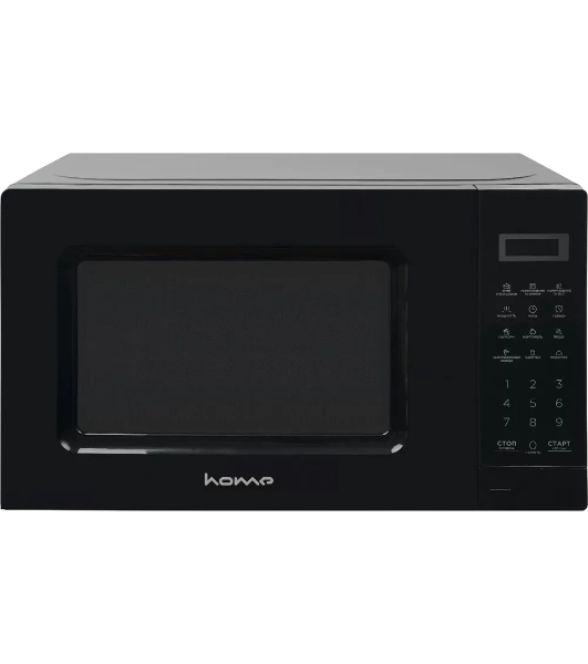 Микроволновая печь HOME HDM207BB черный, 20 л, 700 Вт, переключатели - кнопки, поворотный механизм