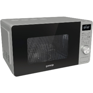 Микроволновая печь Gorenje GRILL MO23A4X нержавеющая сталь, 23 л, 800 Вт, переключатели - кнопки, поворотный механизм