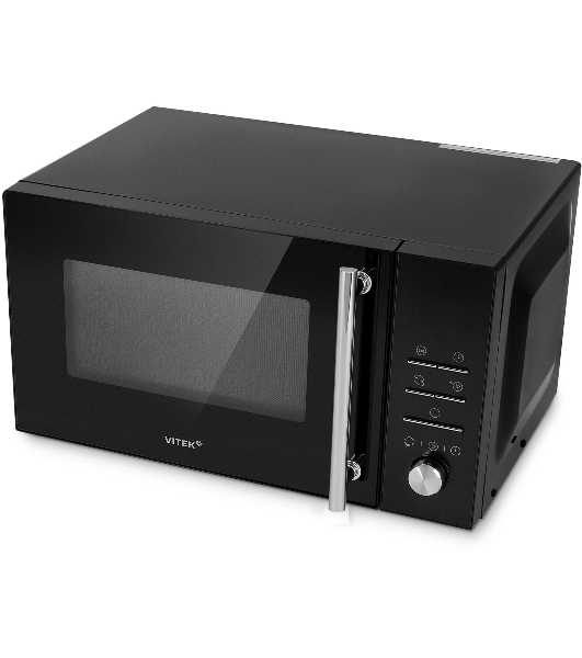 Микроволновая печь Vitek VT-MW1323 черный, 23 л, 900 Вт, переключатели - кнопки, поворотный механизм