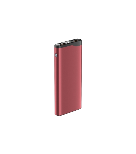 Портативный аккумулятор OLMIO QL-10, 10000mAh, 22.5W, QuickCharge3.0/PowerDelivery, LCD, красный,