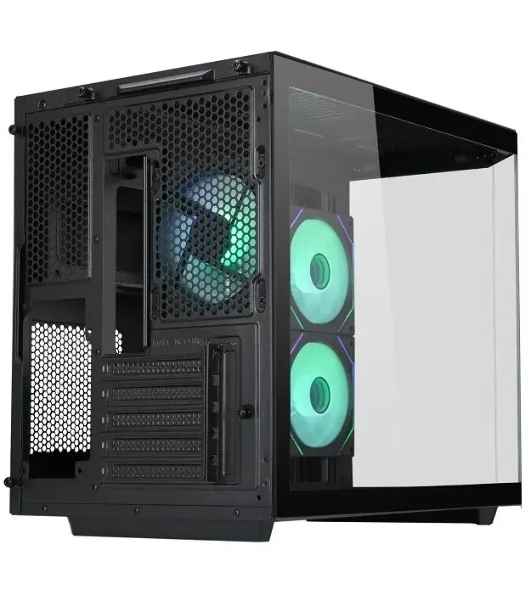 Корпус mATX Eurocase M2771 black, без БП, закаленное стекло 2 стороны