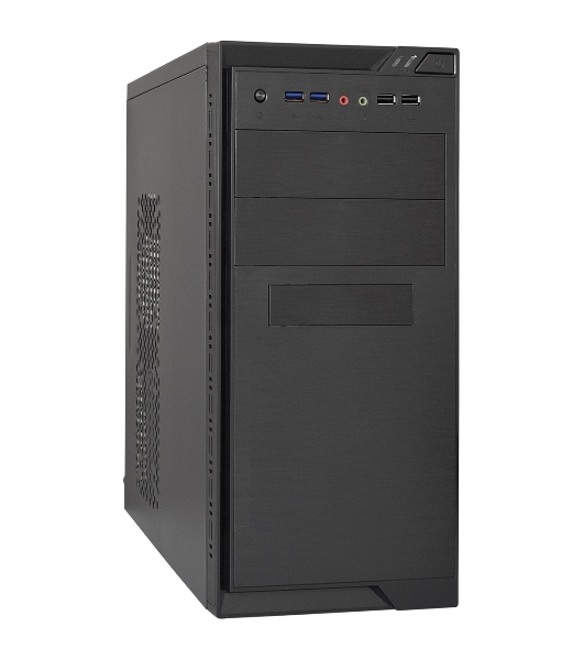 Компьютерный корпус Minitower ExeGate MA-372UX Black, mATX UN600, 120мм 2*USB+2*USB3.0, Audio