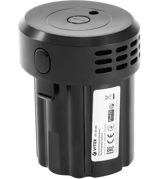 Пылесос вертикальный Vitek Starlight VT-8143 черный/серебристый, питание от аккумулятора, 35 Вт, уборка сухая, пылесборник 0.6 л, работа от АКБ max 30 мин