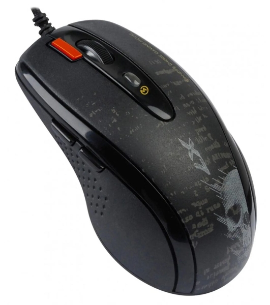 Мышь проводная A4Tech F5 черный, 3000 dpi, USB, кнопки - 7