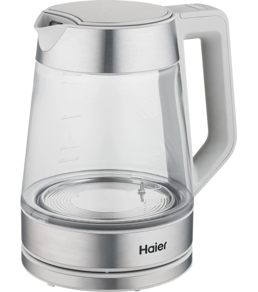 Чайник электрический Haier HK-501 1.7л. 2400Вт серый корпус: стекло/пластик (TD0036930RU)