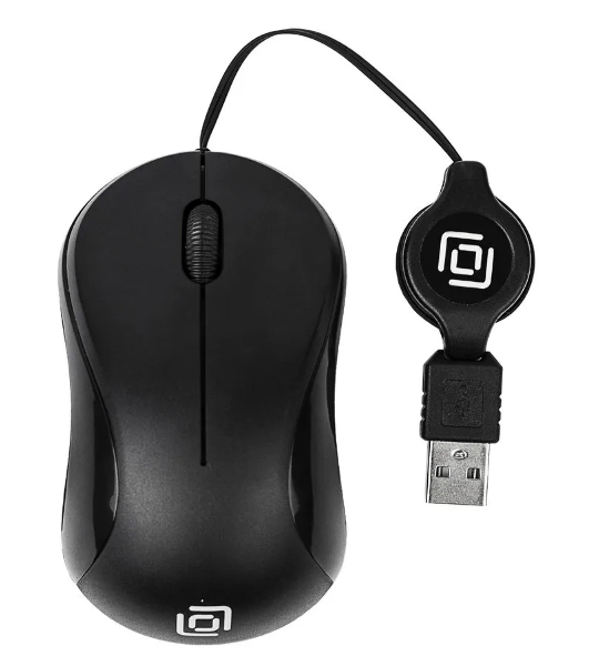 Мышь проводная Oklick 115SR черный, 1000 dpi, USB, кнопки - 3