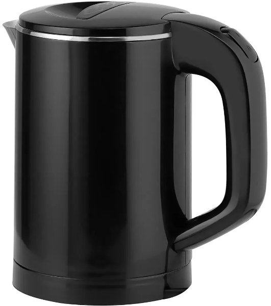 Электрочайник Centek CT-0006 черный, 0.6 л, 1100 Вт, скрытый нагревательный элемент