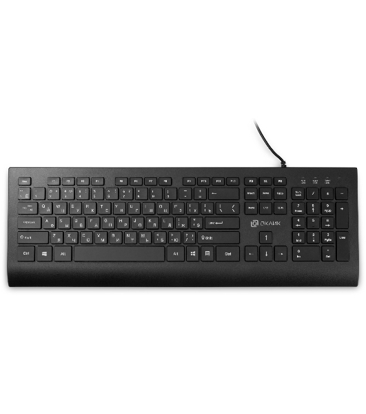 Клавиатура проводная Oklick 155M проводная, USB, черный