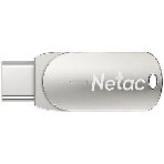 Флешка USB Netac U785C (NT03U785C-064G-32PN), 64Gb, USB 3.0/TypeC, R/W 110/45, серебристый, фото 1