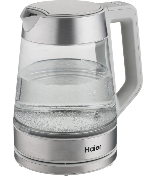Чайник электрический Haier HK-501 1.7л. 2400Вт серый корпус: стекло/пластик (TD0036930RU)
