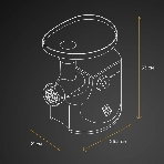 Мясорубка электрическая Kenwood MG450 белый, 1400 Вт, 1.5 кг/мин, реверс, защита от перегрузки, насадки - 5, фото3