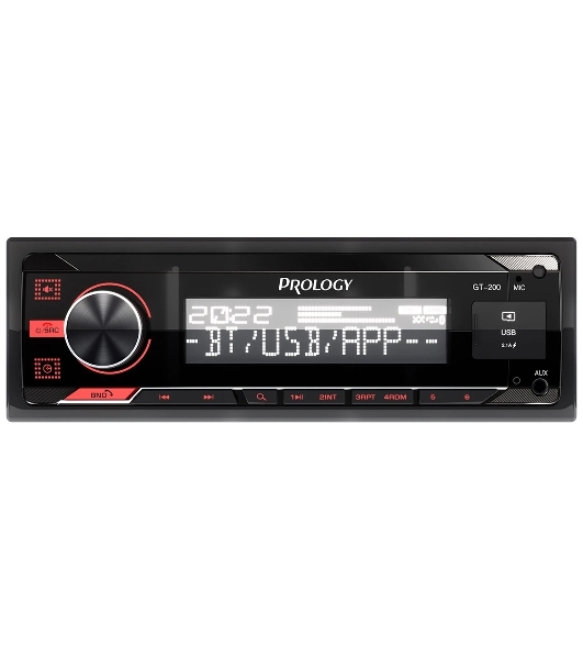 Автомагнитола Prology GT-200, 1 DIN, Bluetooth, USB Type-A, AUX, пульт ДУ