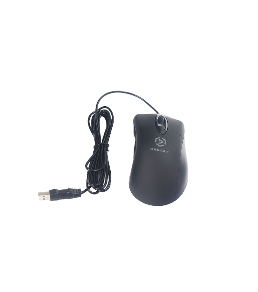 Мышь проводная Raskat M018 черный, 3200 dpi, USB, кнопки - 6