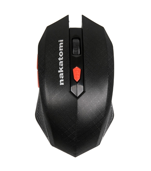 Мышь беспроводная Nakatomi MRON-08U черный, 1600 dpi, радиоканал, USB, кнопки - 6
