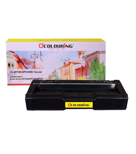 Картридж Colouring CG-407546 (SPC250E) Yellow (1600 копий) для принтеров Ricoh Aficio SPC250/SPC260/SPC261