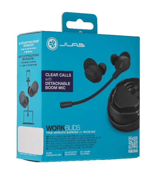 Наушники TWS JLab Work Buds Black, внутриканальные, Bluetooth, до 10 ч