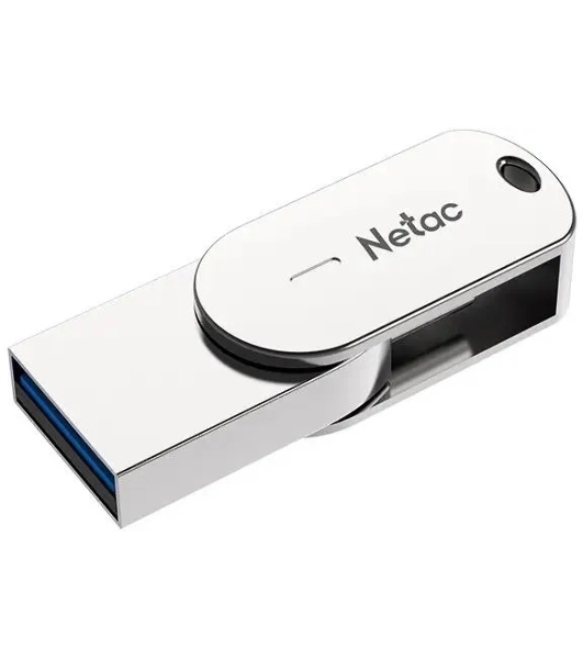 Флешка USB Netac U785C (NT03U785C-064G-32PN), 64Gb, USB 3.0/TypeC, R/W 110/45, серебристый