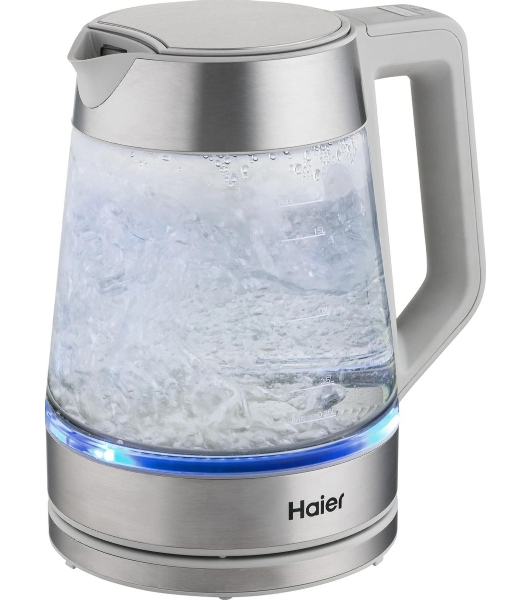 Чайник электрический Haier HK-501 1.7л. 2400Вт серый корпус: стекло/пластик (TD0036930RU)