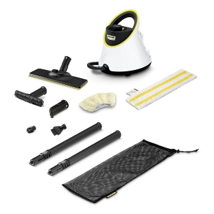 Пароочиститель Karcher EasyFix SC 2 Deluxe белый, напольный, 1500 Вт, 100 г/мин, 1000 мл