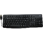 Клавиатура проводная Logitech K120 for business, USB черный (неоригинальная гравировка), фото 1