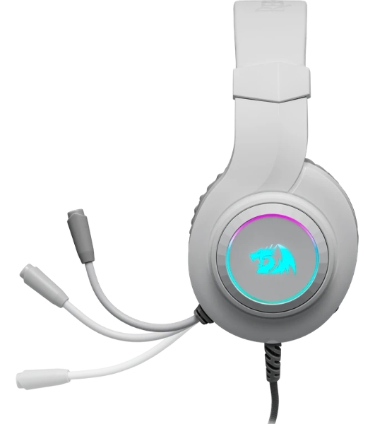 Гарнитура Redragon Hylas белая, проводная, USB / 2 x mini jack 3.5 мм, подсветка