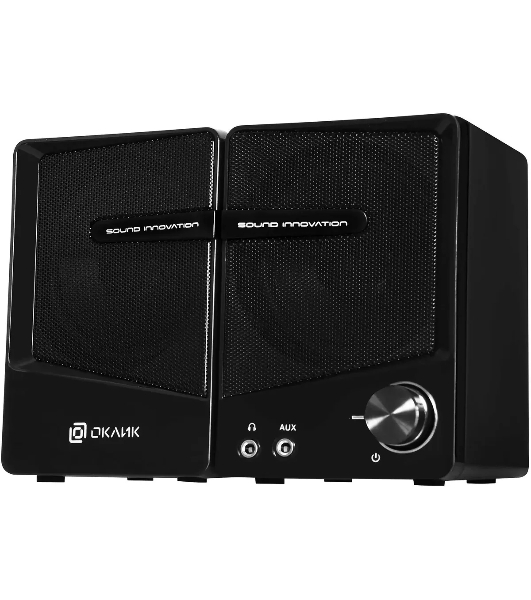 Акустическая система Oklick OK-126 2.0 черный 6Вт