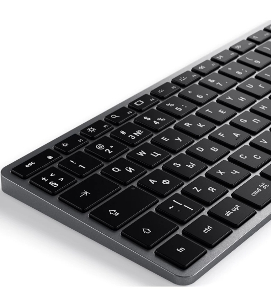 Клавиатура Satechi Slim X2 беспроводная, Bluetooth, серый